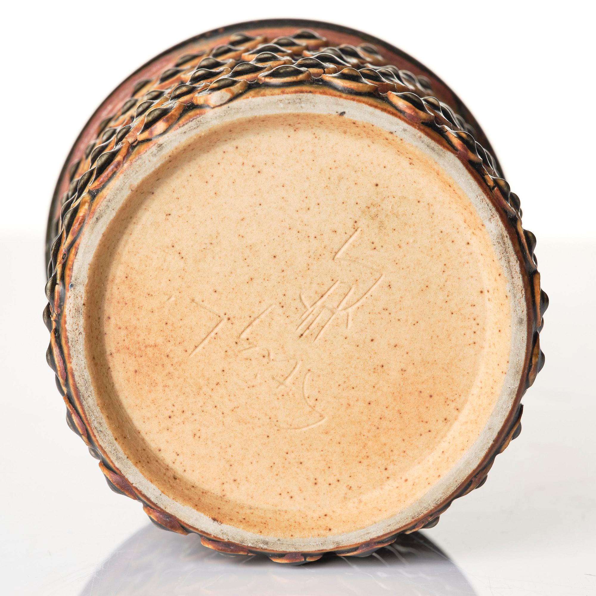 Stig Lindberg, a stoneware vase, Gustavsberg Studio 1967.