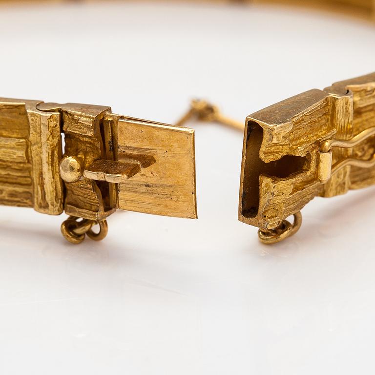 Björn Weckström, "Cascade", an 18K gold bracelet. Lapponia 1989.