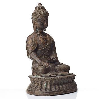 A Shakyamuni bronze buddha, presumably 20th Century.