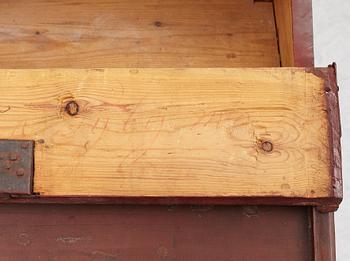 Writing desk, folk art, Gullgruva, Hälsingland, early 19th century.