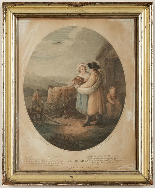 GRAVYRER. 12 st, England 1800-tal.