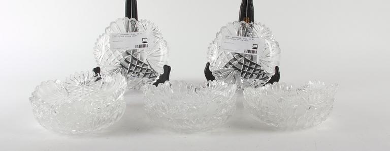 ASSIETTER, glas, 12 st, 1900-talets första hälft.