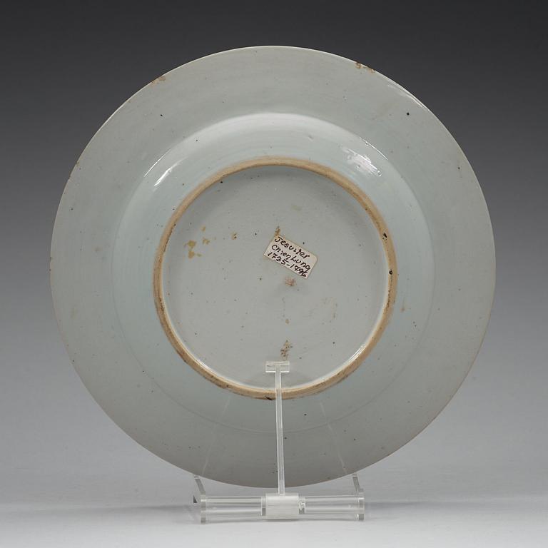 A 'European Subject' dinner plate, Qing dynasty, Qianlong (1736-95).