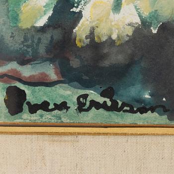 Sven X:et Erixson, watercolour, signed.