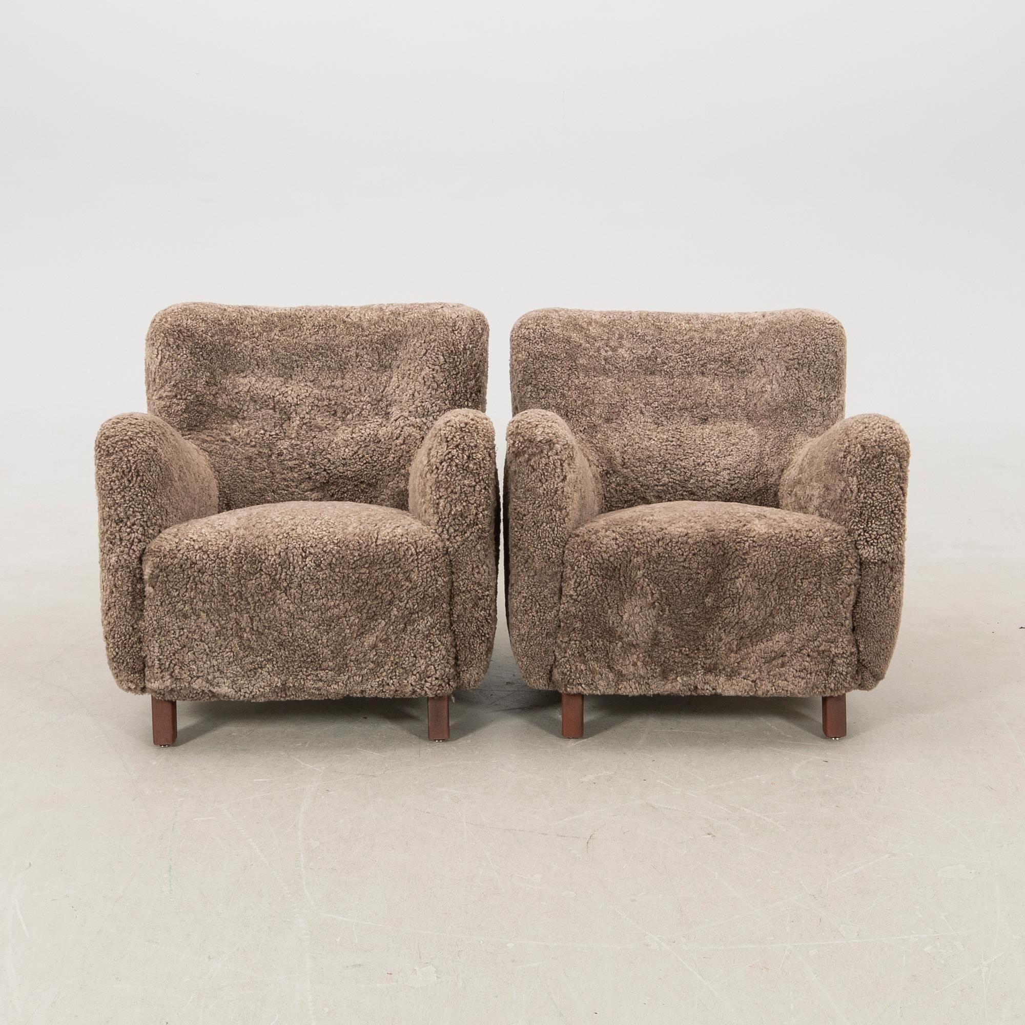 Armchairs, a pair, Denmark 1930s.
