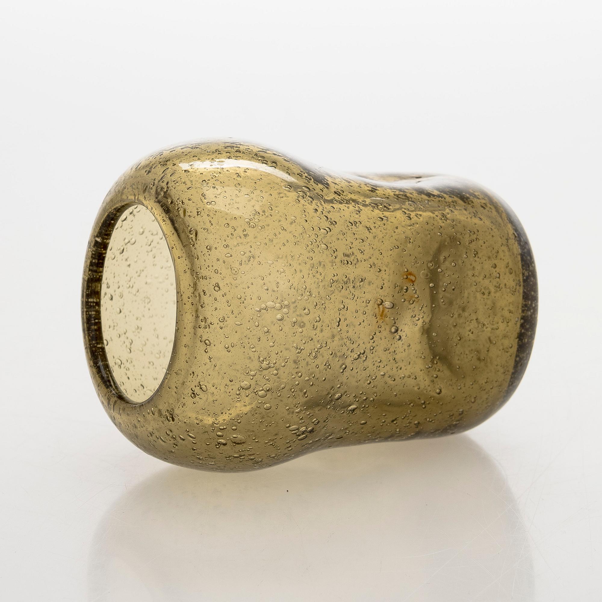 Runar Engblom, a 1940s/50s  glass vase, signed Runar Engblom Riihimäen Lasi Oy.