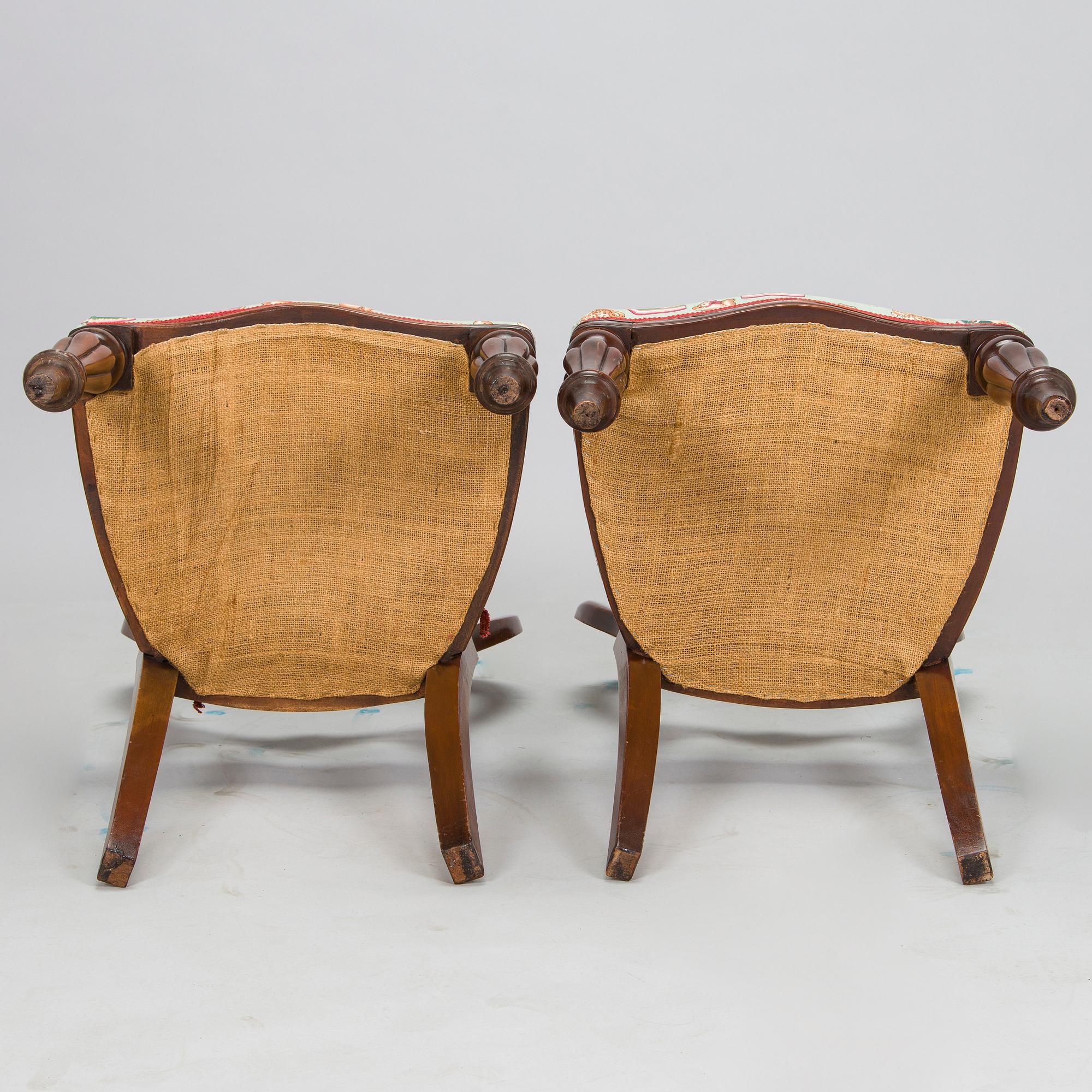 Matbord och stolar, 8 st, mahogny, regency-stil, 1900-talets slut.