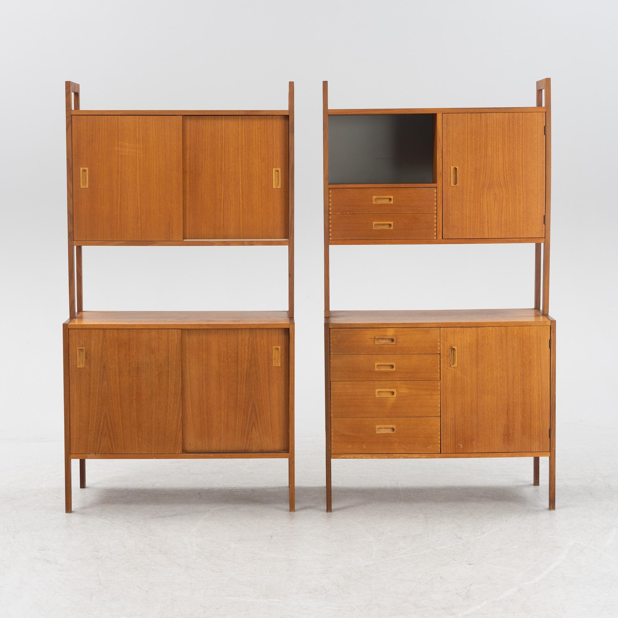 Gillis Lundgren, bokhyllor, ett par, "System-serien", IKEA, 1960-tal.