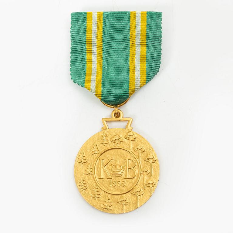 Medalj, 18K guld, Sporrong, Stockholm, 1958.