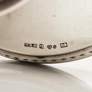 A pair of silver candlesticks, MGAB, Uppsala, 1966.