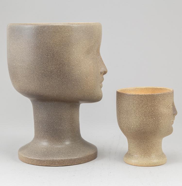 Two stoneware vases by Lisa Larson, Gustavsberg.