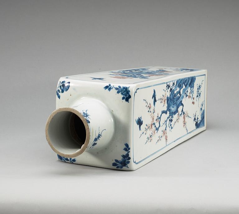 An underglaze blue and red vase, Qing dynasty with Kangxis six charcter mark.