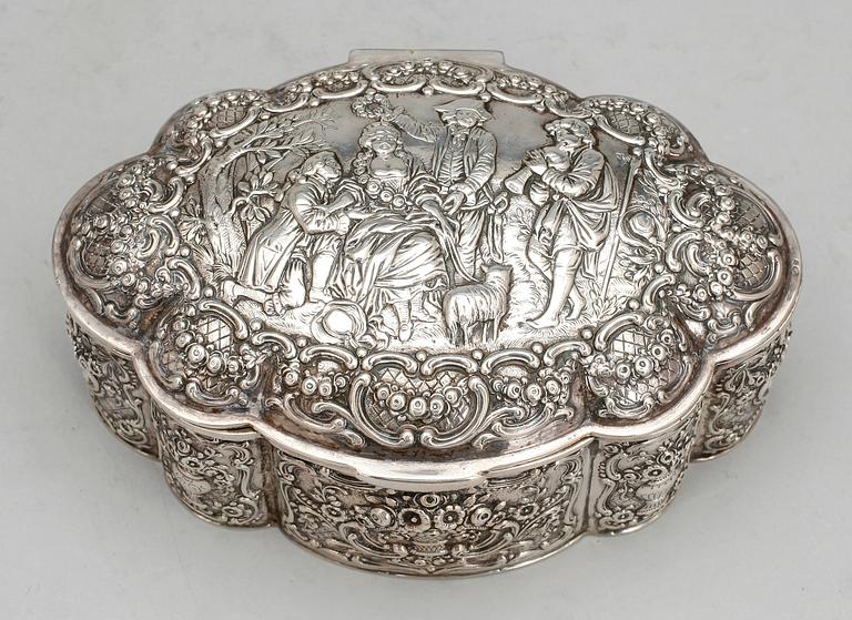 SKRIN, silver, svenska importstämplar, troligen omkring 1900. Vikt ca 359g.