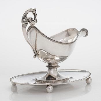 Såskanna, silver, Frankrike 1819-38. Mästarstämpel GJAB. Senempir.