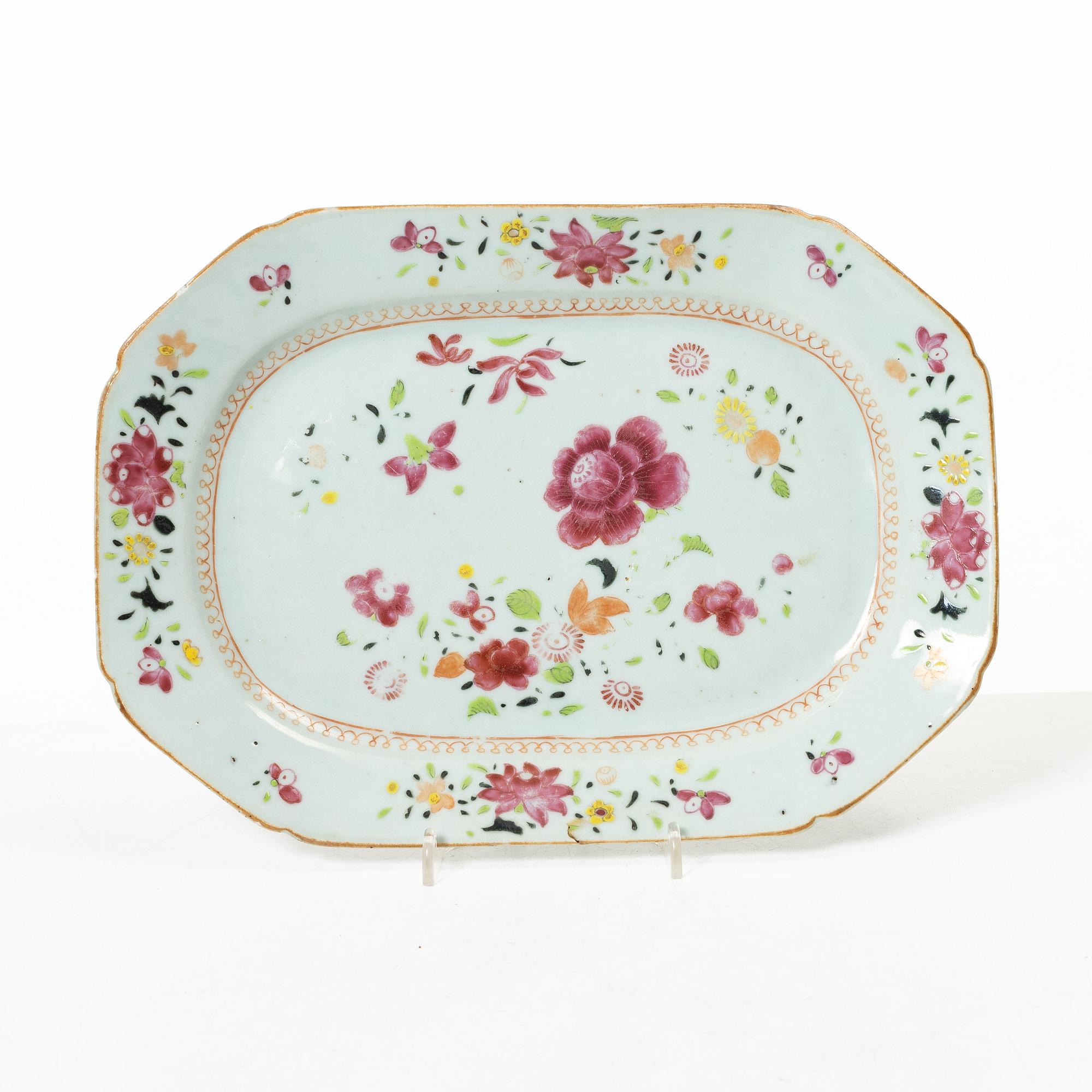 Parti porslin, 5 delar, kina, 1700-1900-tal.