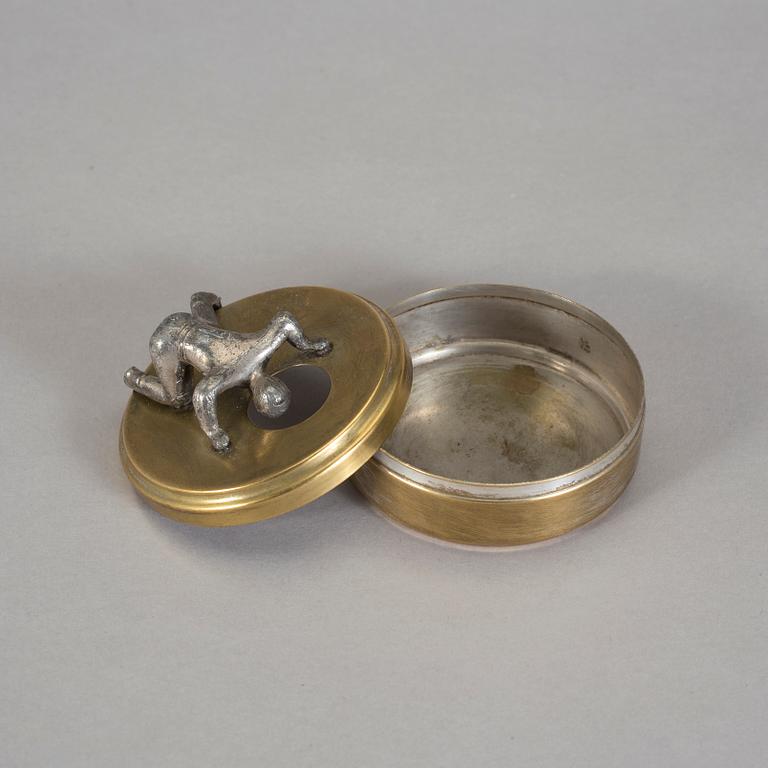 MANSCHETTKNAPPSASK, nysilver, Widerholm & Dahlberg, Eskilstuna.