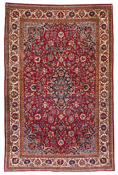 1285. SEMI-ANTIQUE SILK KASHAN. 208,5 x 136 cm.