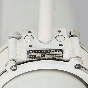 Teollisuusvalaisin / kattovalaisin, Metallivalmiste Oy, 1900-luvun puoliväli.