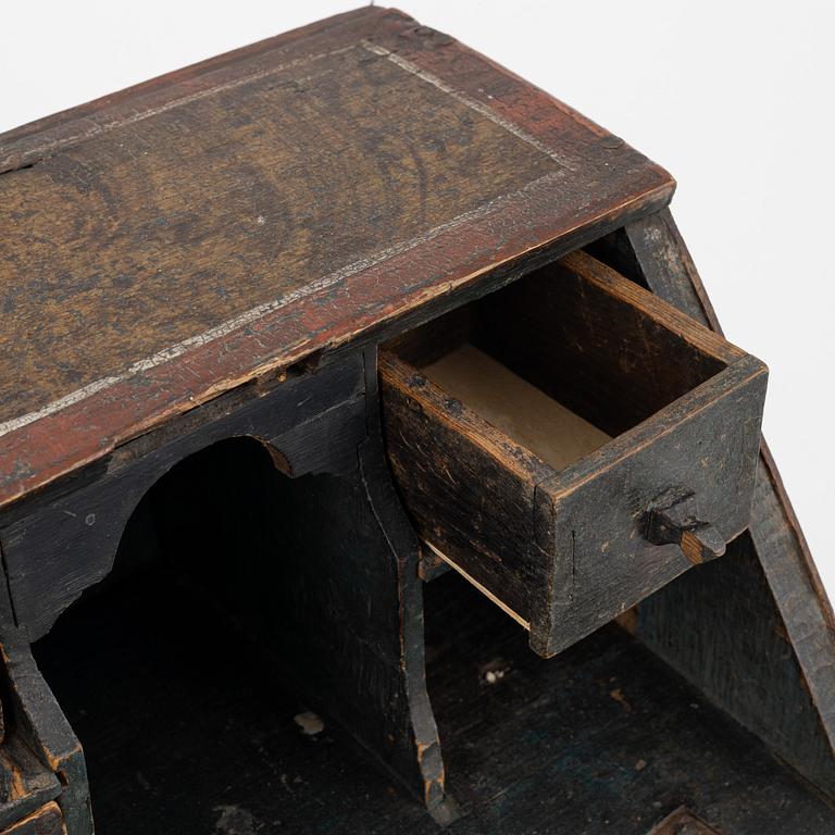 A Swedish provincial miniature secretaire, dated 1811.