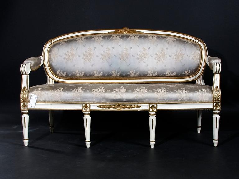 SOFFA, gustaviansk stil, 1800/1900-tal.