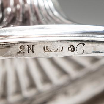 Sockerskålar, ett par, silver, gustavianska, Daniel Elfboms änka, Gävle 1795.