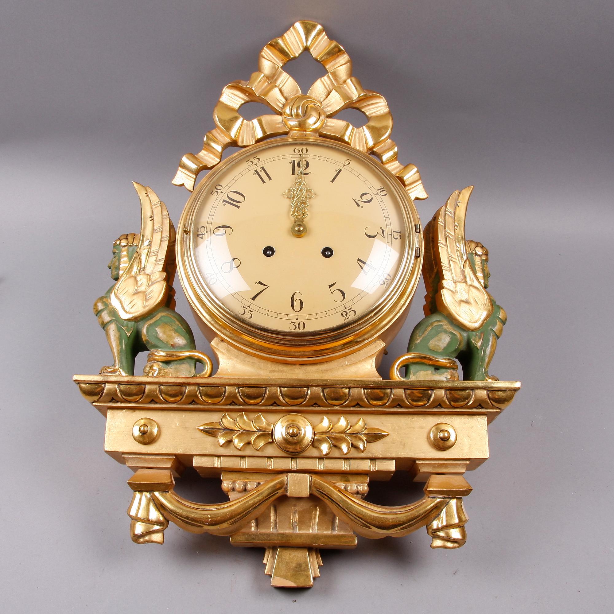 VÄGGPENDYL, empirestil, 1900-talets mitt.