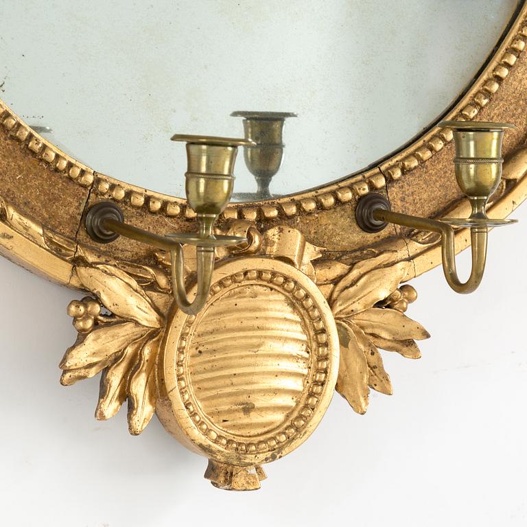 A late 18th century Gustavian mirror sconce.