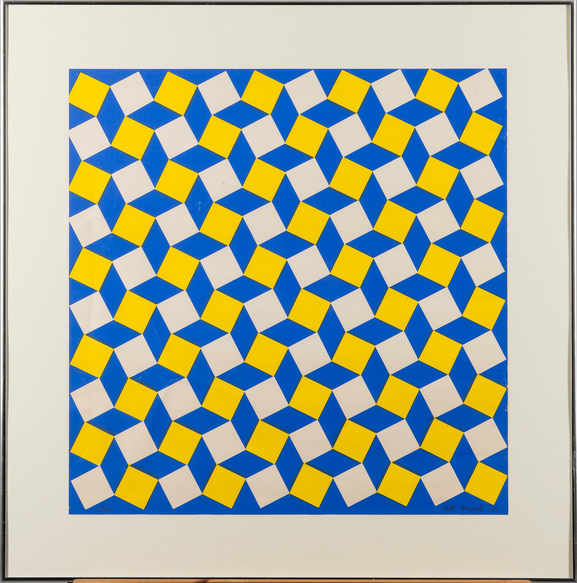 MATTI KUJASALO, serigrafia, signeerattu, päivätty -72 ja numeroitu 50 kpl.