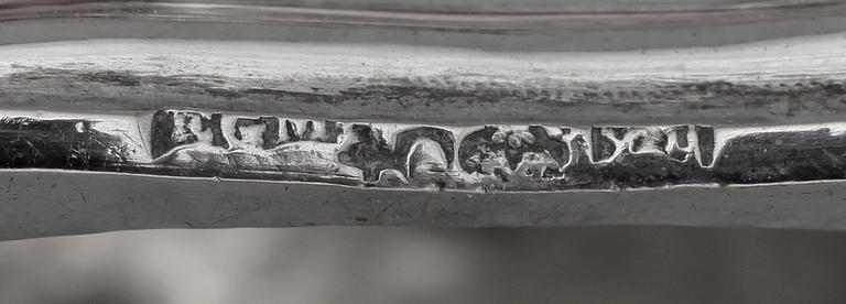 LJUSSTAKAR, ett par, silver, EG Markström, Uppsala, 1852. total vikt ca 339 g.