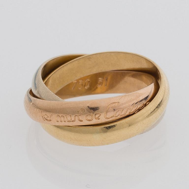 RING, Trinity, les must de Cartier. 18K guld i tre färger.