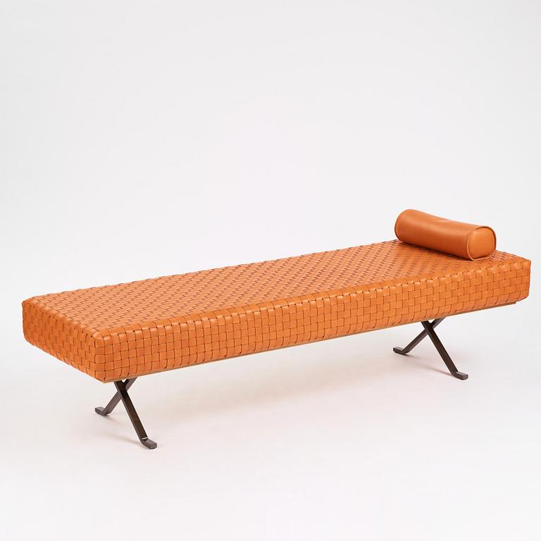 Enzo Mari, a "Sigmund" daybed, Arte & Cuoio, Italy.