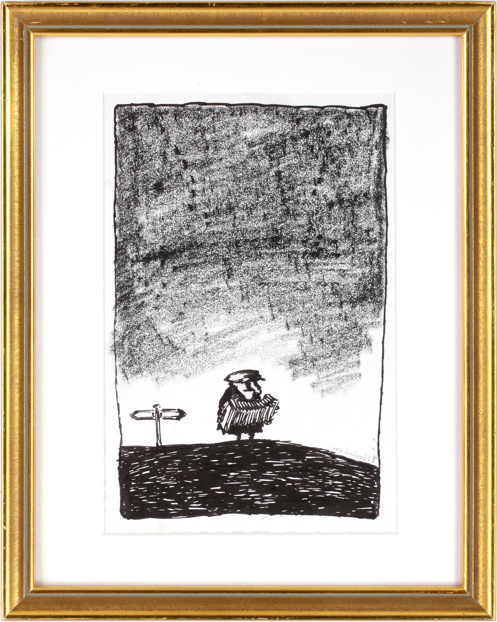 ULF LUNDKVIST, teckning. Sign.