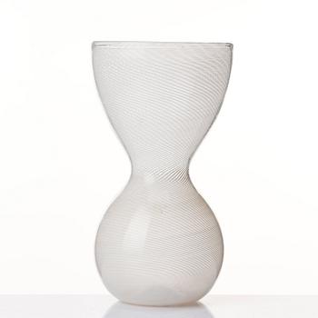 Carlo Scarpa, a "Mezza Filigrana" glass vase, Venini, Murano, Italy ca 1946-48.