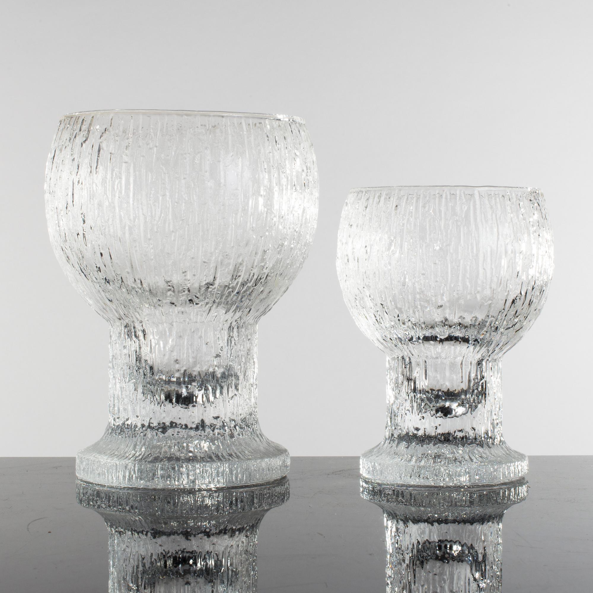 TAPIO WIRKKALA, "Ultima Thule", glass, 26 pcs. Iittala. Model designed 1968.