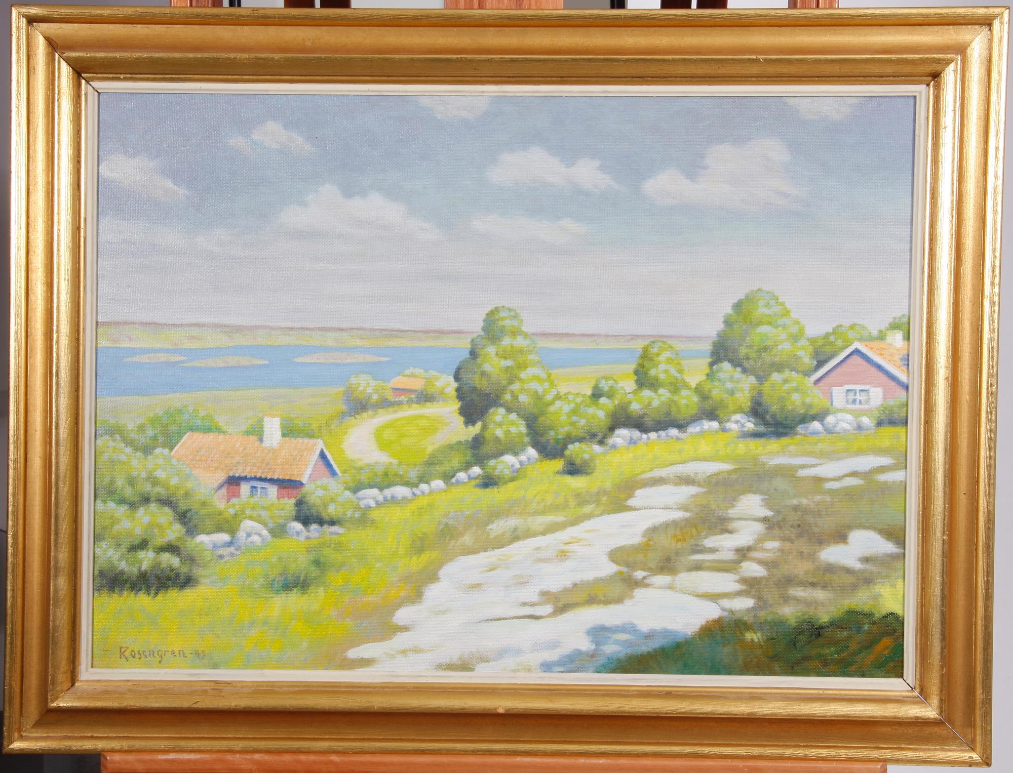 ROSENGREN, GUSTAV. Olja på pannå. Sign o dat - 43.