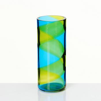 Ercole Barovier, a cylindrical glass vase, Barovier & Toso, Murano, Italy.