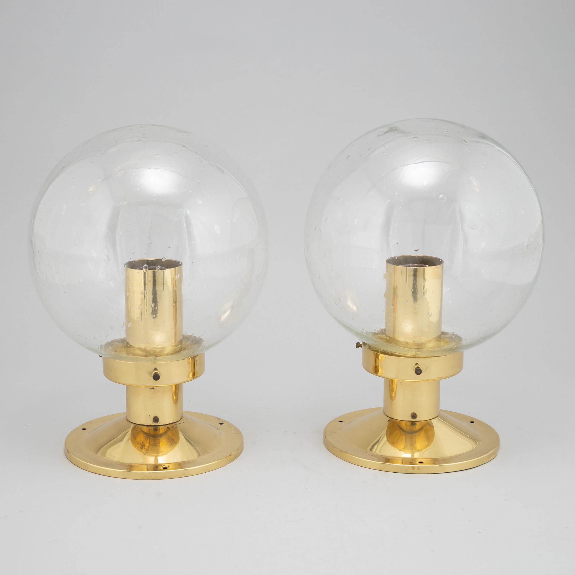 Two 'Globus', model T472, ceiling lamps by Hans-Agne Jakobsson, Hans-Agne Jakobsson AB, Markaryd.