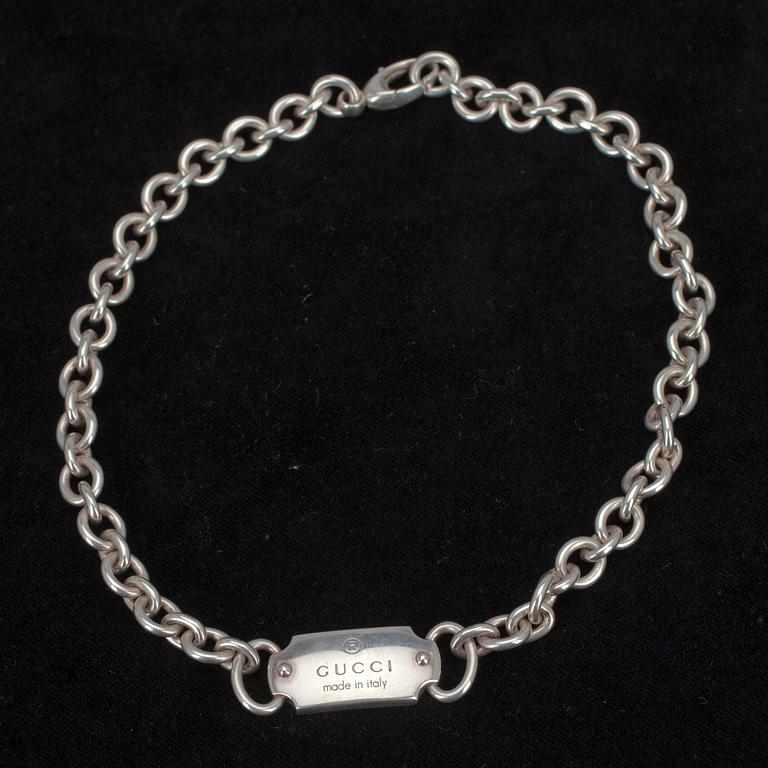 HALSKEDJA, Sterlingsilver, Gucci, Italien, 2000-tal. Vikt 65 g.