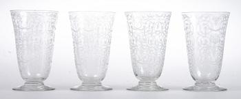 SELTERGLAS, 12 st, Baccarat, 1900-tal.