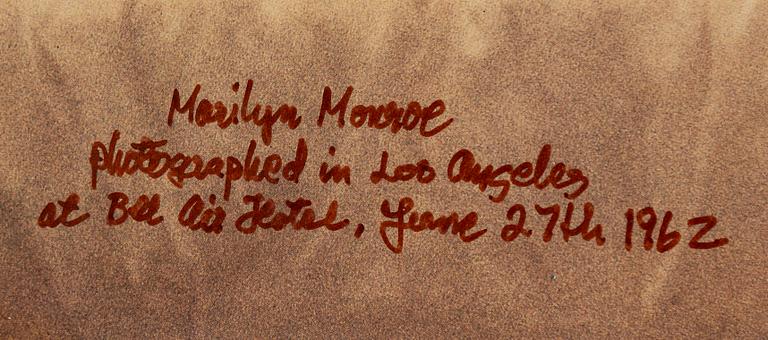Leif-Erik Nygårds, "Marilyn Monroe photographed in Los Angeles at Bel Air Hotel, june 27th 1962".