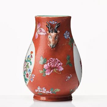 A famille rose vase, Republic with Guangxu mark.