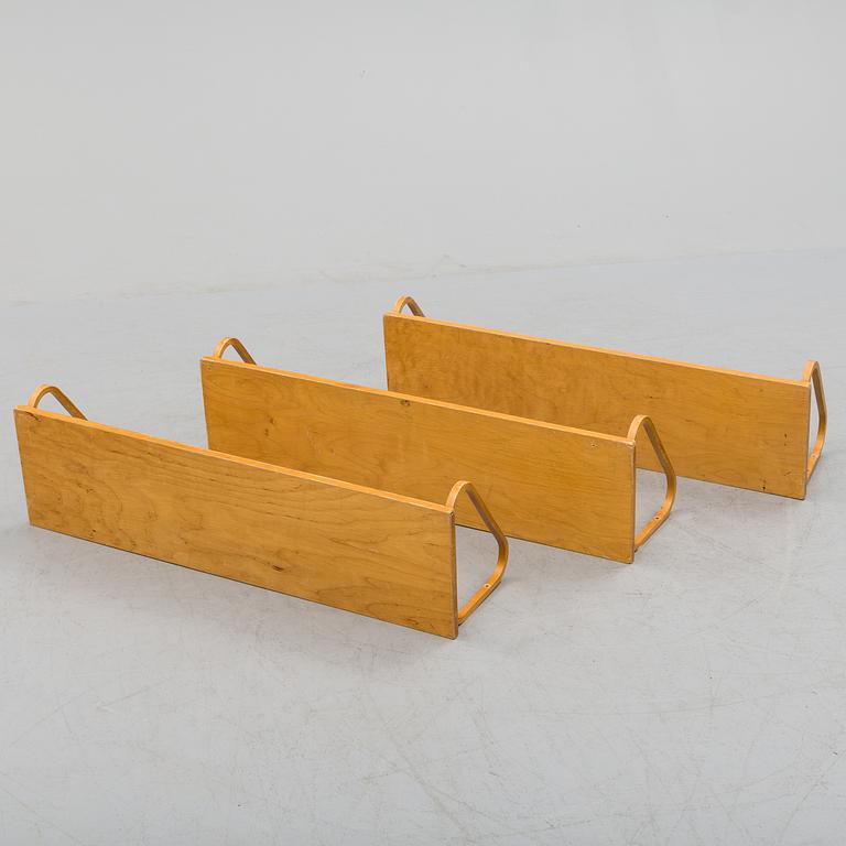 Three Alvar Aalto book shelves, 20th century.