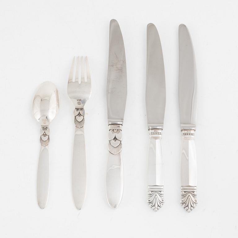 Georg Jensen, sterling silver cutlery, Denmark (5 pcs).