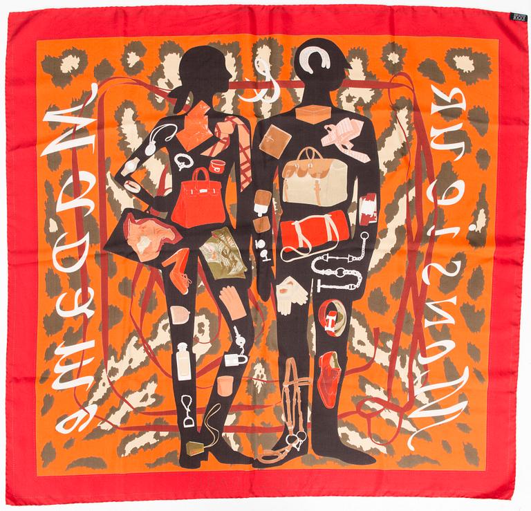HERMÈS, TVÅ SIDENSCARFAR, "Monsieur et Madame II".