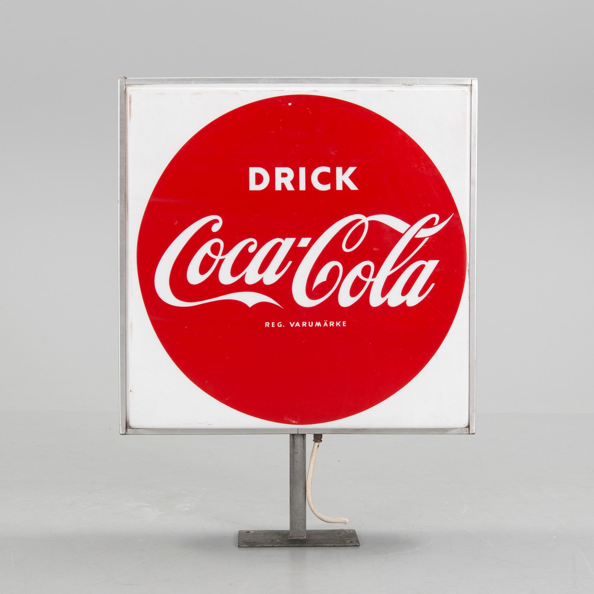 REKLAMSKYLT, Coca Cola, 1900-talets andra hälft.