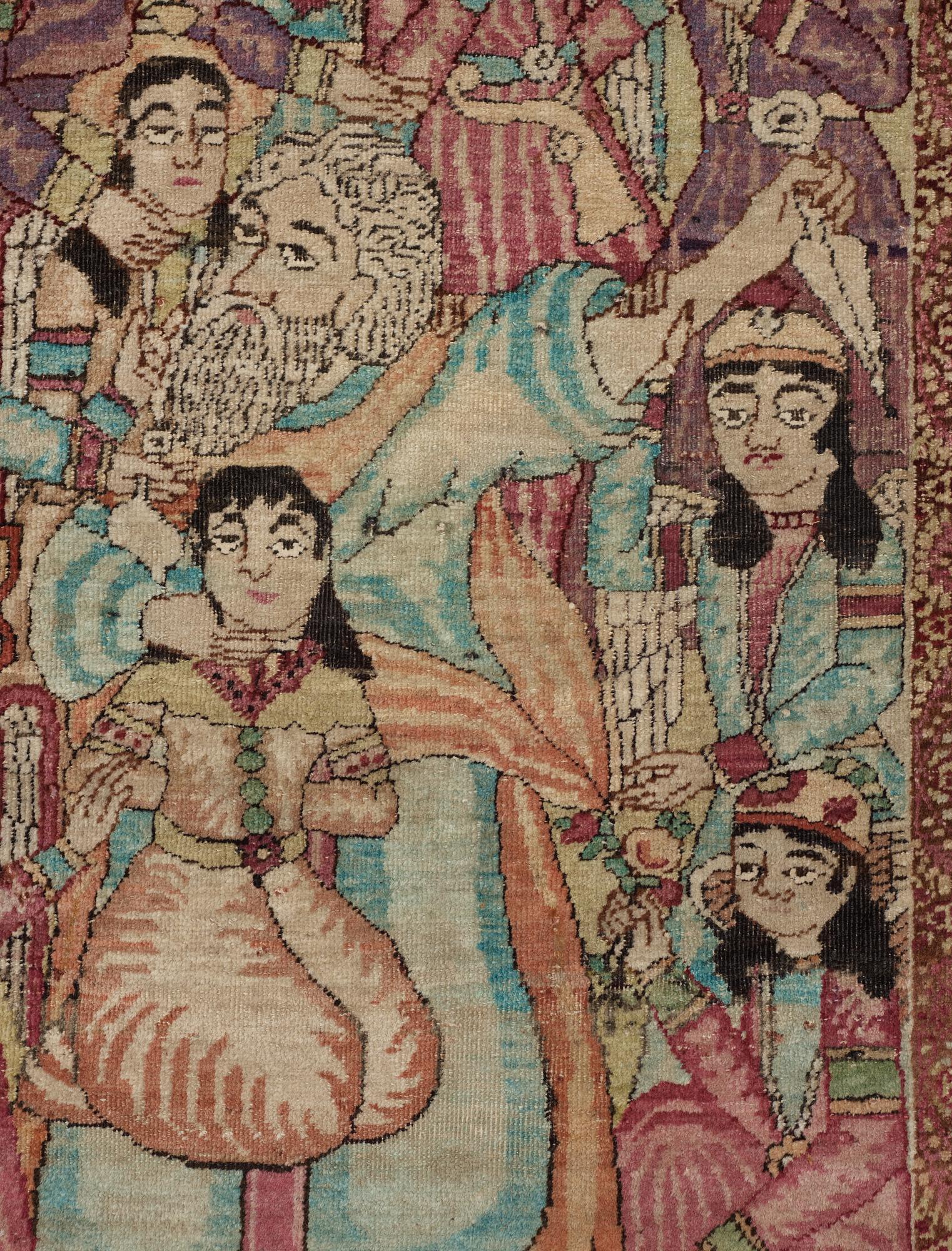 SEMIANTIK KIRMAN LAVER FIGURAL. 83,5 x 64 cm.