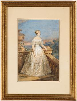 Nicaise de Keyser, watercolours, 2, signed.