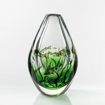 Edward Hald, a graal glass vase Orrefors 1976.