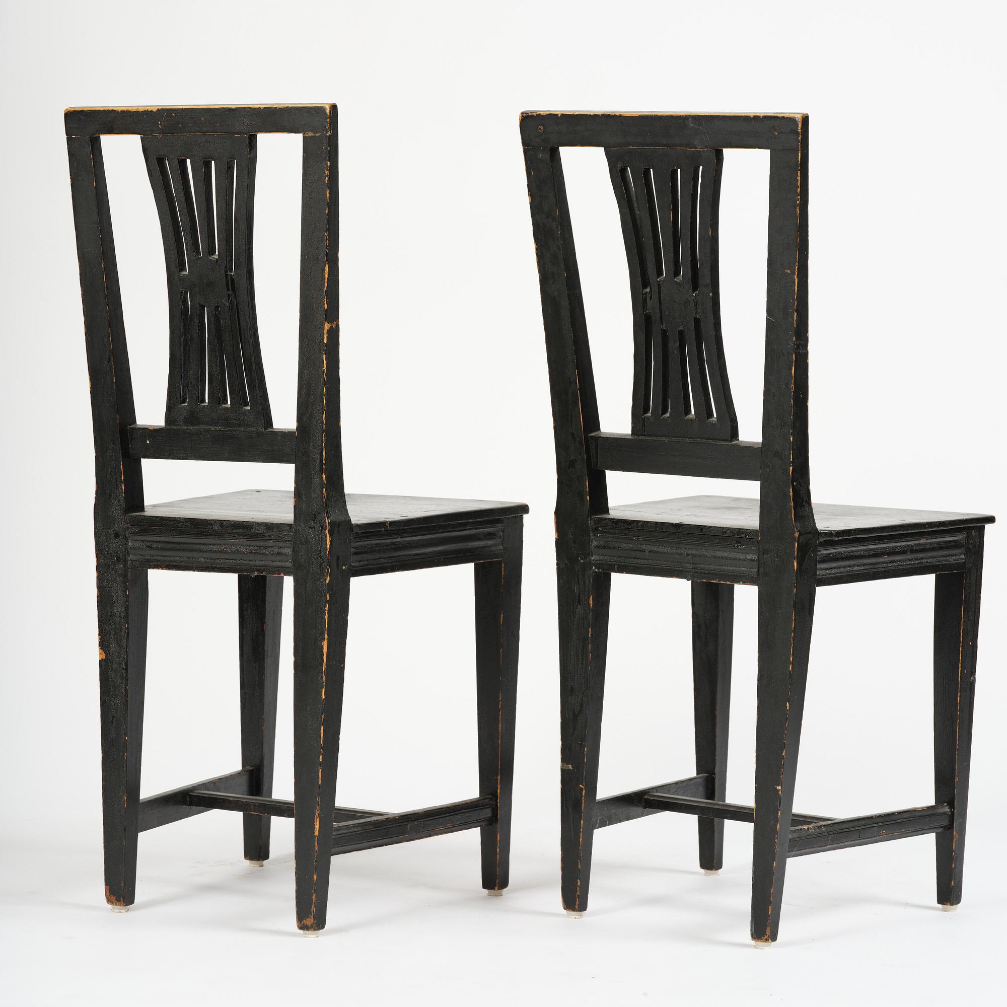 Stolar, ett par, Sverige, omkring år 1800, Sengustavianska.