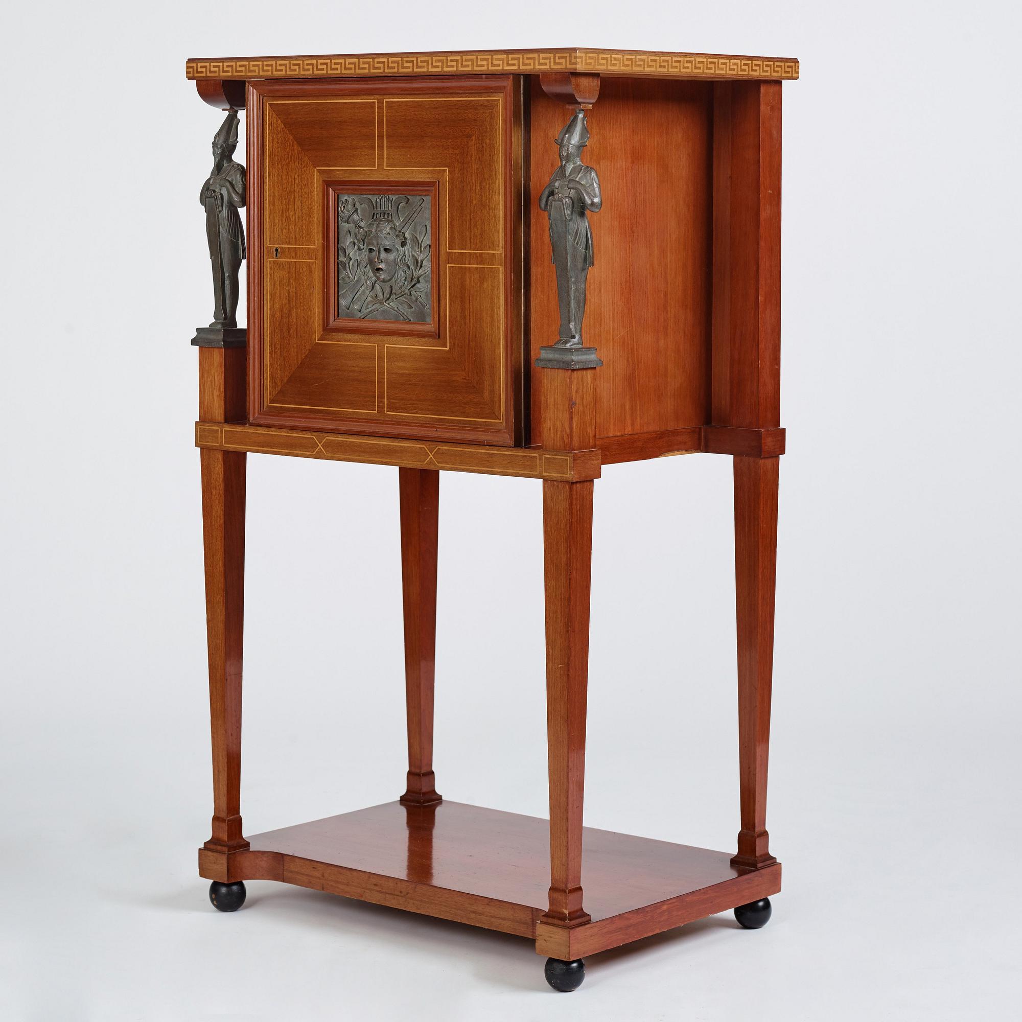 Austria/ Germany, probably, a mahogany cabinet/ a sheet music cabinet, early 20th century.